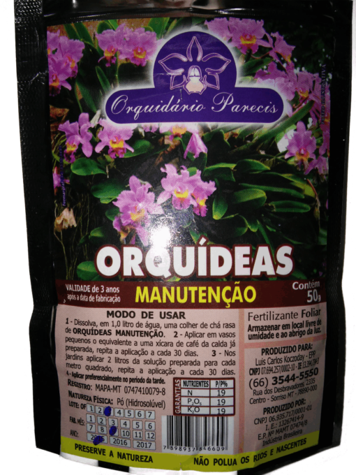 Fertilizante Orqu?deas - Manuten??o